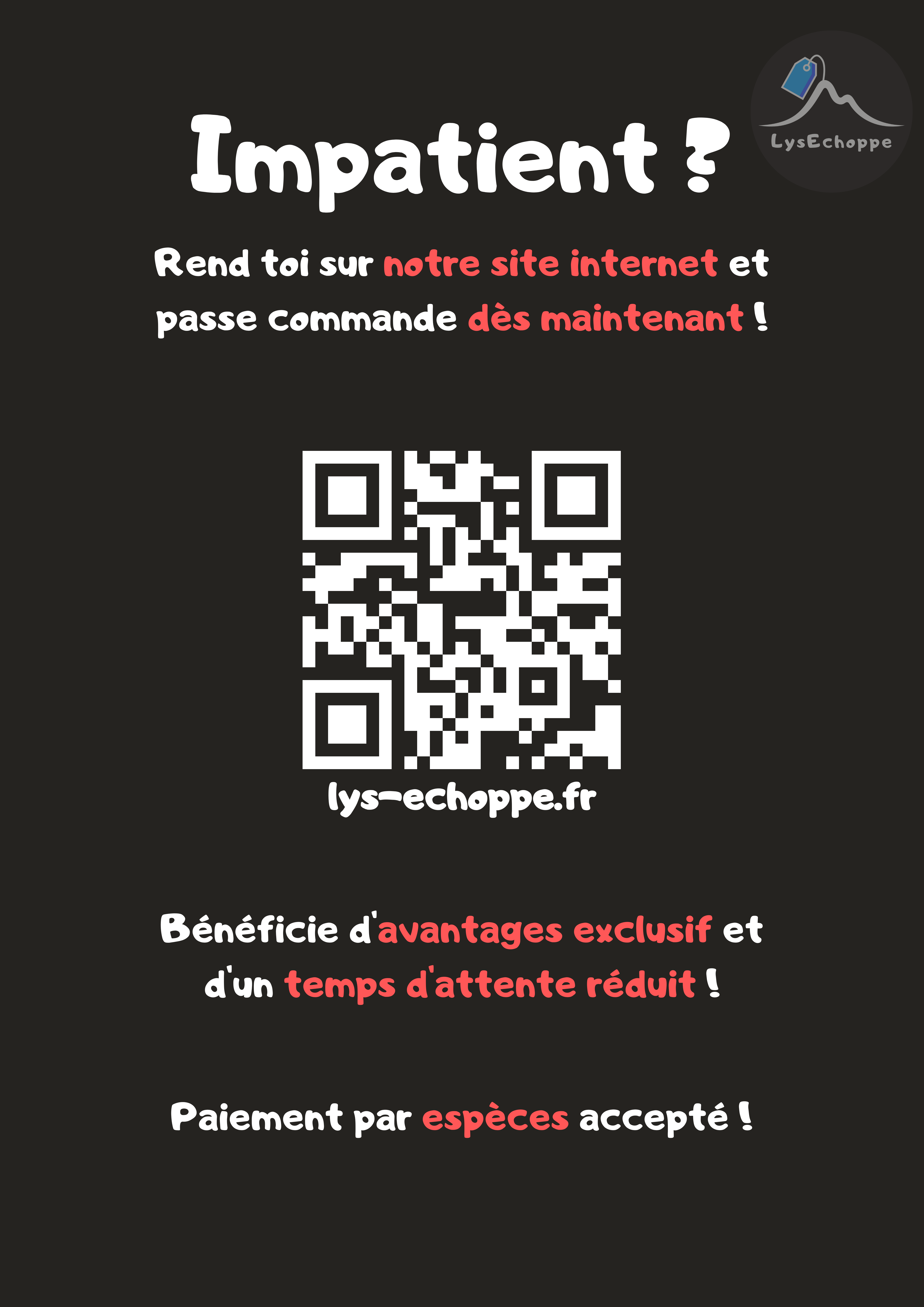 Affiche pour les impatients et pour faire venir sur le site.