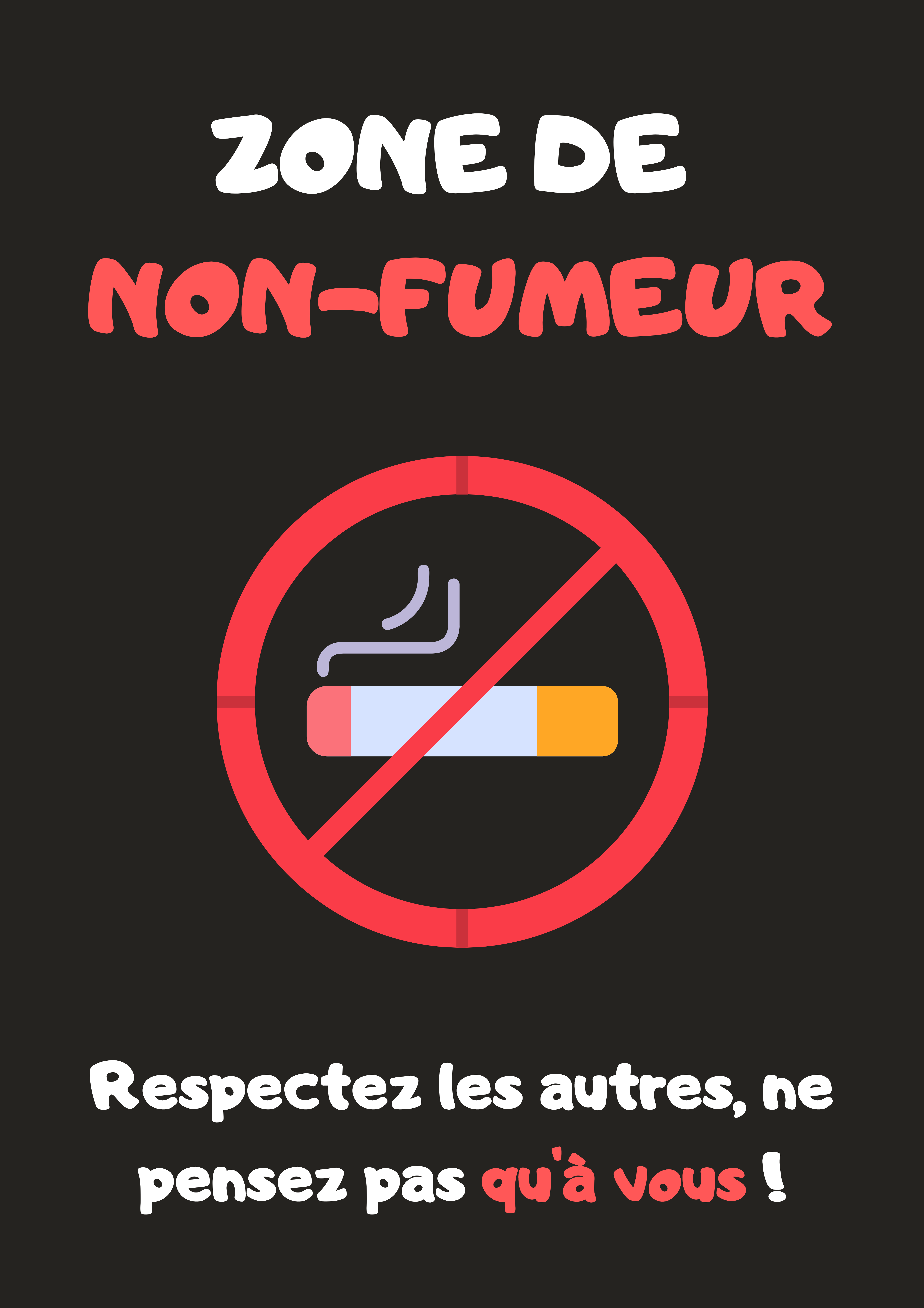 Affiche pour les fumeurs